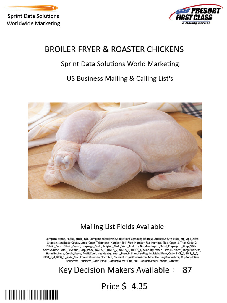 BROILER FRYER & ROASTER CHICKENS