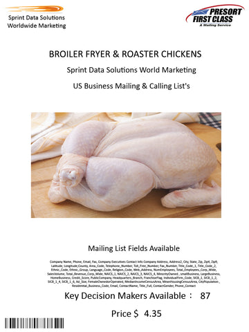 BROILER FRYER & ROASTER CHICKENS