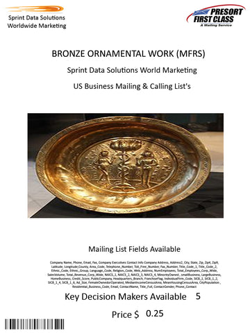 BRONZE ORNAMENTAL WORK (MFRS)