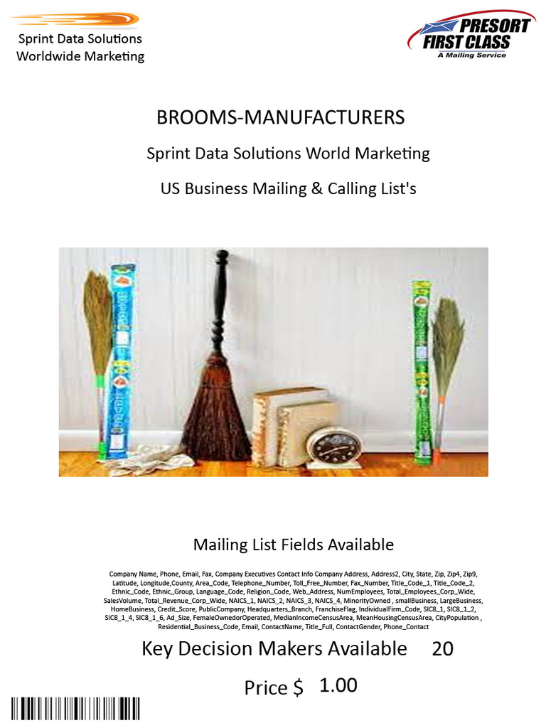 BROOMS-MANUFACTURERS