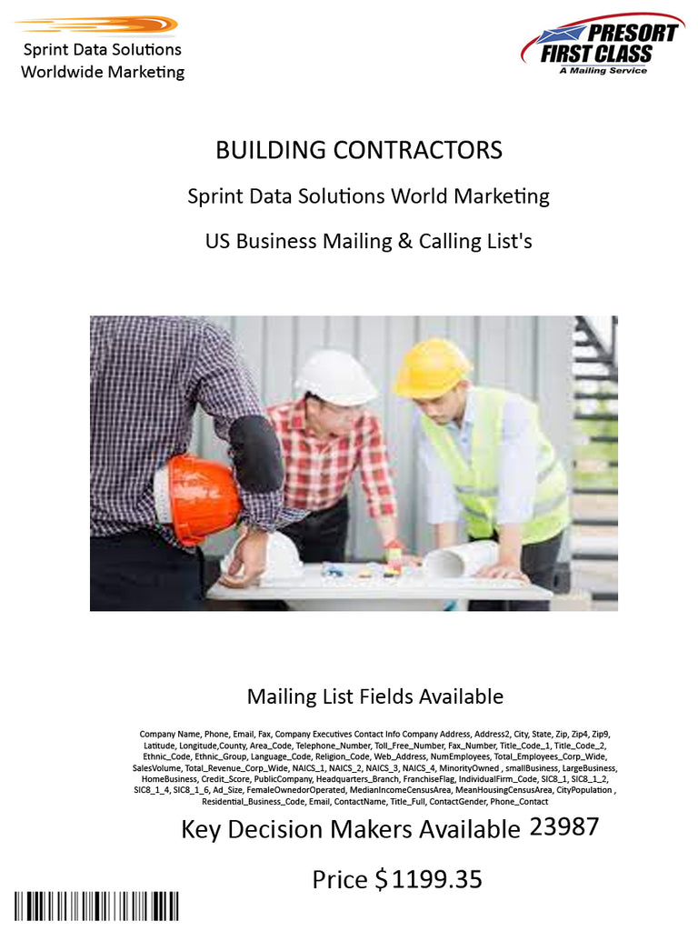 BUILDING CONTRACTORS