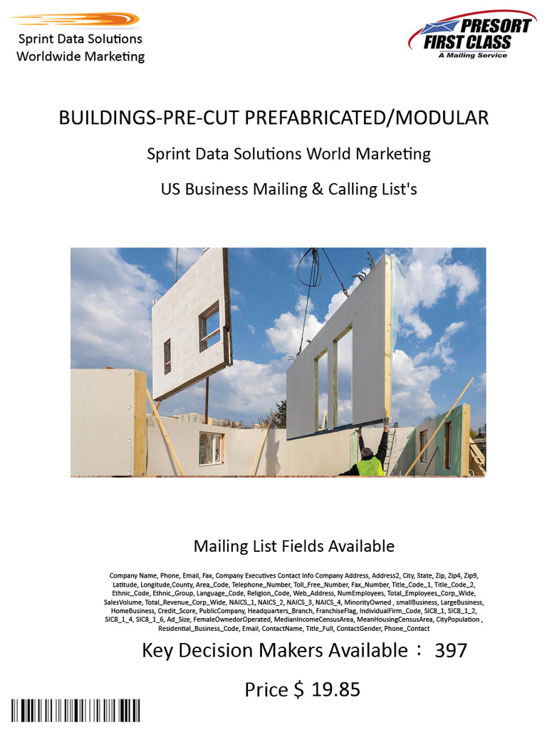 BUILDINGS-PRE-CUT PREFABRICATED/MODULAR