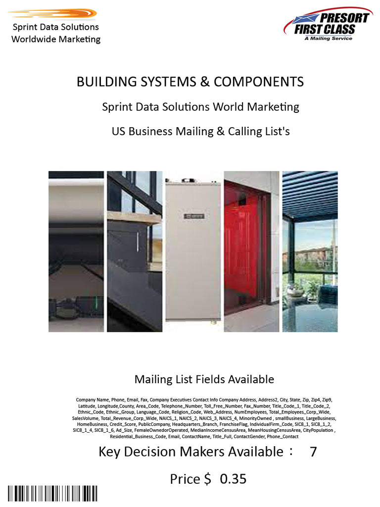 BUILDING SYSTEMS & COMPONENTS