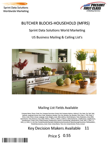 BUTCHER BLOCKS-HOUSEHOLD (MFRS)