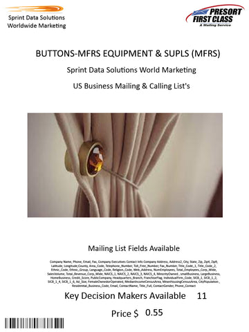 BUTTONS-MFRS EQUIPMENT & SUPLS (MFRS)