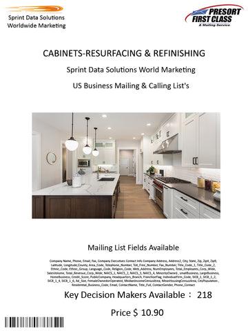 CABINETS-RESURFACING & REFINISHING