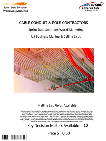 CABLE CONDUIT & POLE-CONTRACTORS