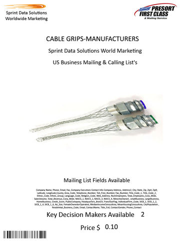 CABLE GRIPS-MANUFACTURERS