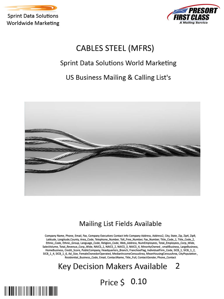 CABLES STEEL (MFRS)