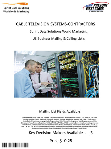 CABLE TELEVISION SYSTEMS-CONTRACTORS