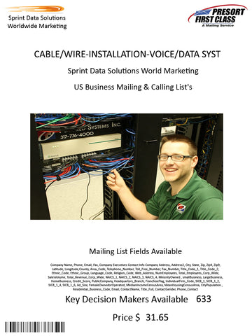 CABLE/WIRE-INSTALLATION-VOICE/DATA SYST