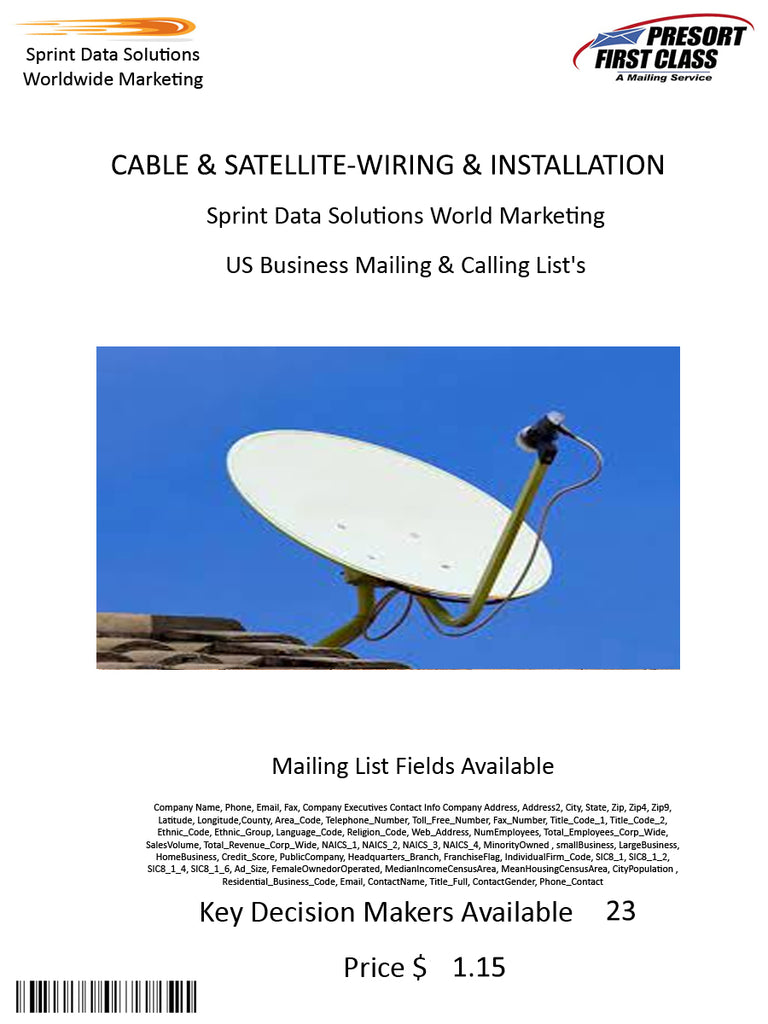 CABLE & SATELLITE-WIRING & INSTALLATION