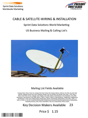 CABLE & SATELLITE-WIRING & INSTALLATION