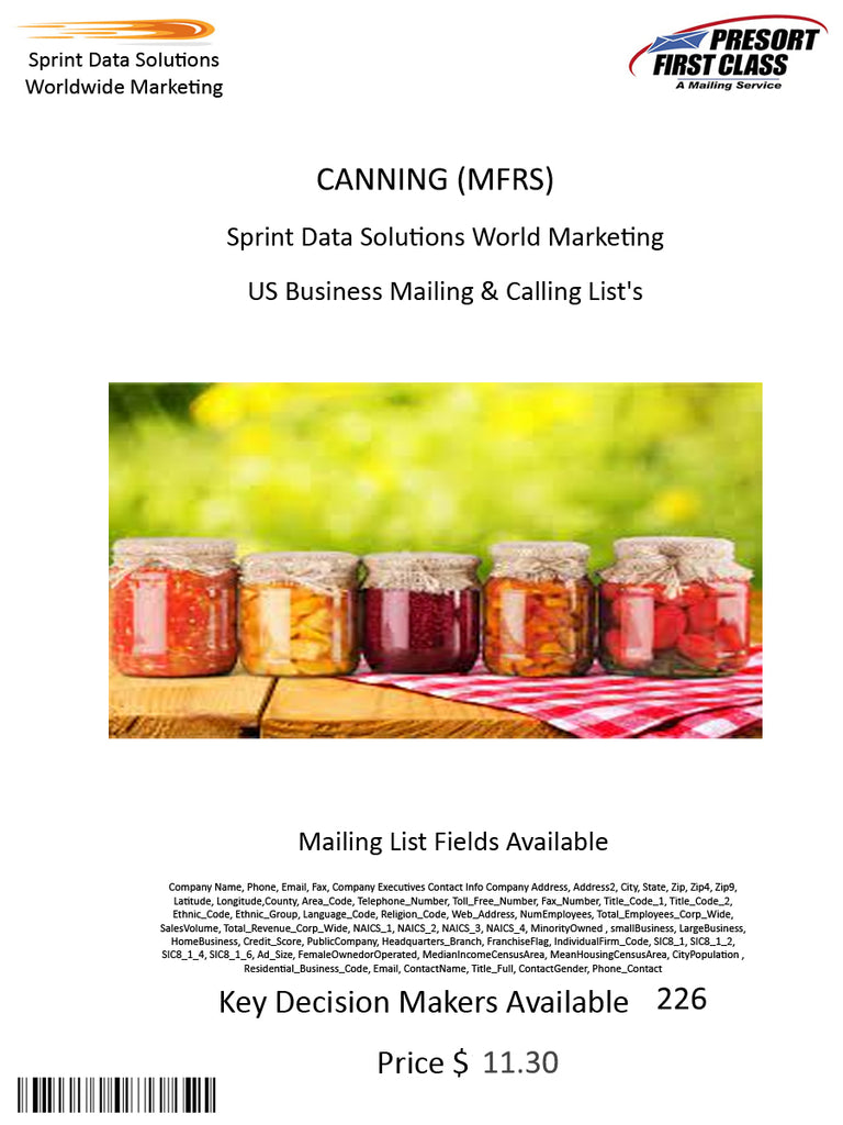 CANNING (MFRS)