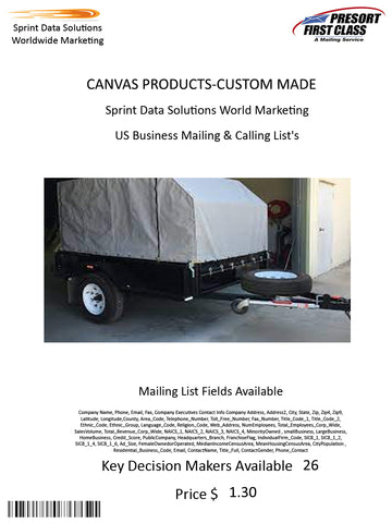 CANVAS PRODUCTS-CUSTOM MADE