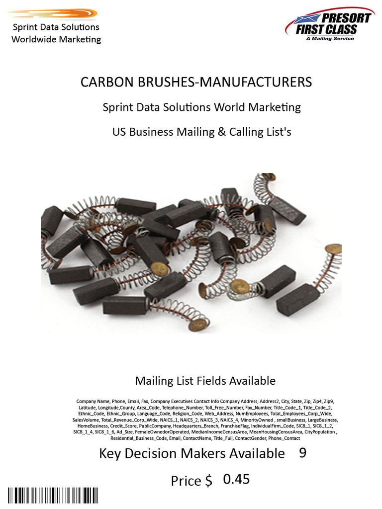 CARBON BRUSHES-MANUFACTURERS