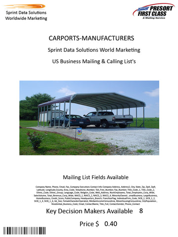 CARPORTS-MANUFACTURERS