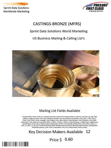 CASTINGS-BRONZE (MFRS)