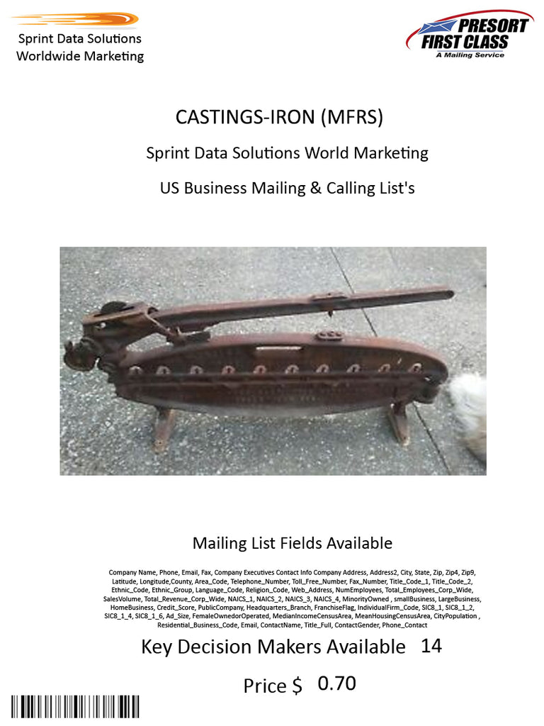 CASTINGS-IRON (MFRS)