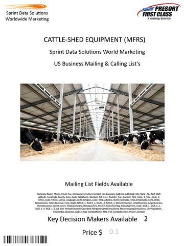 CATTLE-SHED EQUIPMENT (MFRS)