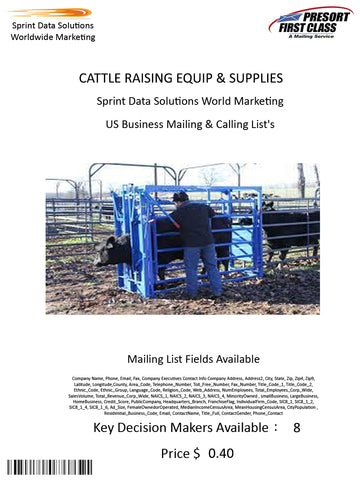 CATTLE RAISING EQUIP & SUPPLIES