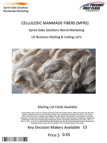 CELLULOSIC MANMADE FIBERS (MFRS)