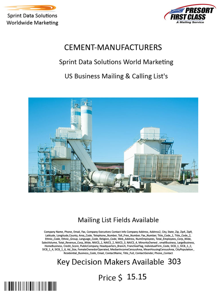 CEMENT-MANUFACTURERS