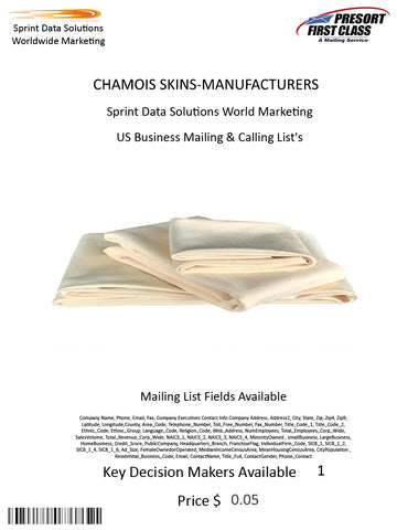 CHAMOIS SKINS-MANUFACTURERS