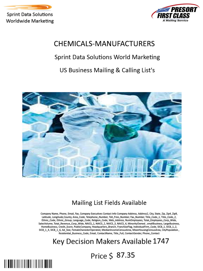 CHEMICALS-MANUFACTURERS