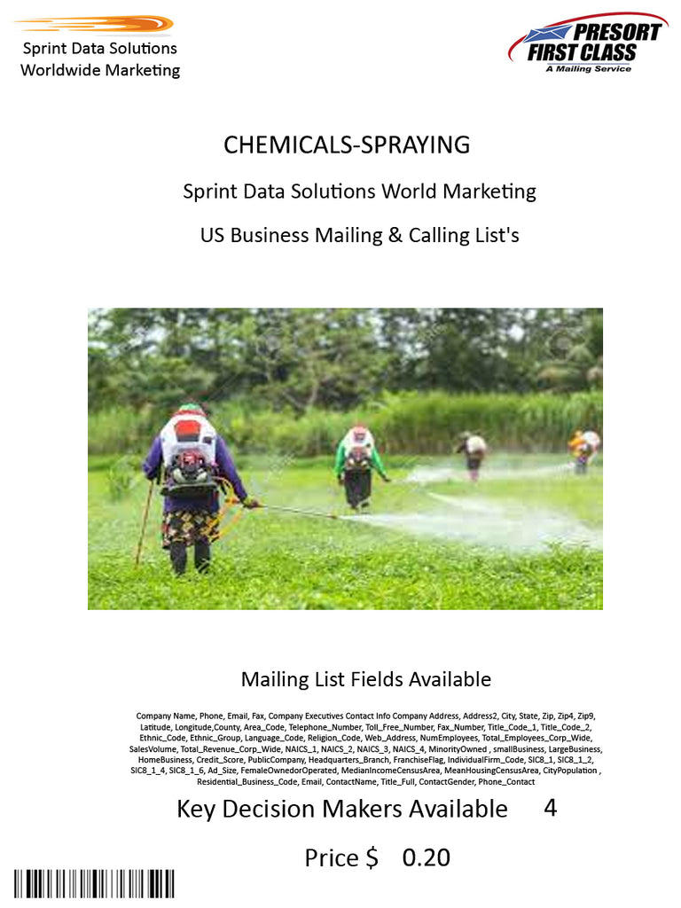 CHEMICALS-SPRAYING