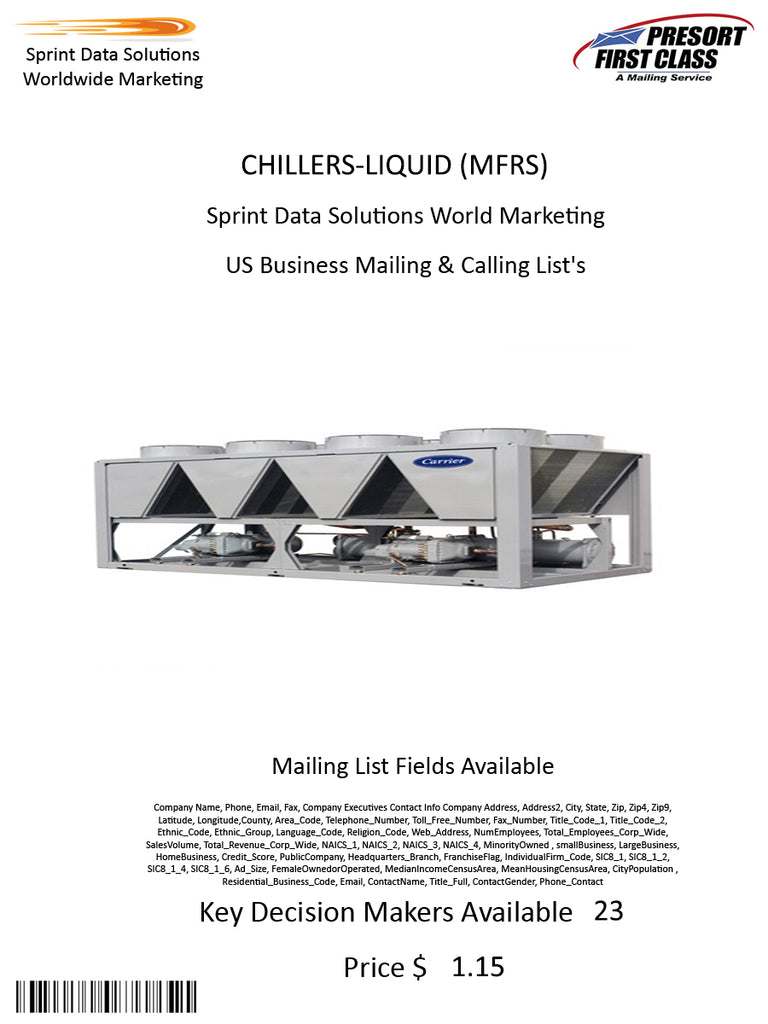 CHILLERS-LIQUID (MFRS)