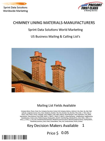 CHIMNEY LINING MATERIALS-MANUFACTURERS