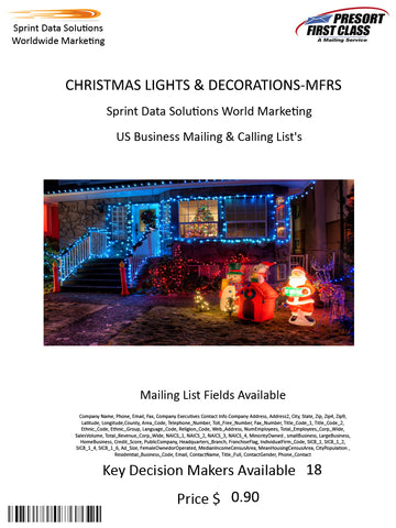 CHRISTMAS LIGHTS & DECORATIONS-MFRS