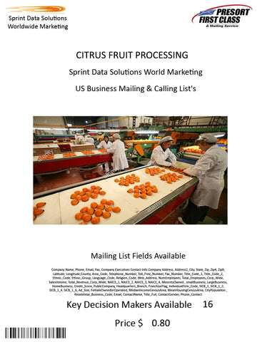 CITRUS FRUIT PROCESSING