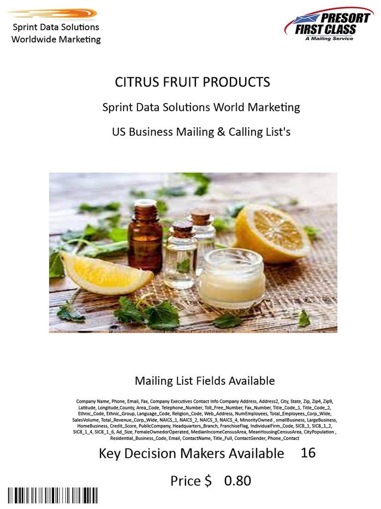 CITRUS FRUIT PRODUCTS