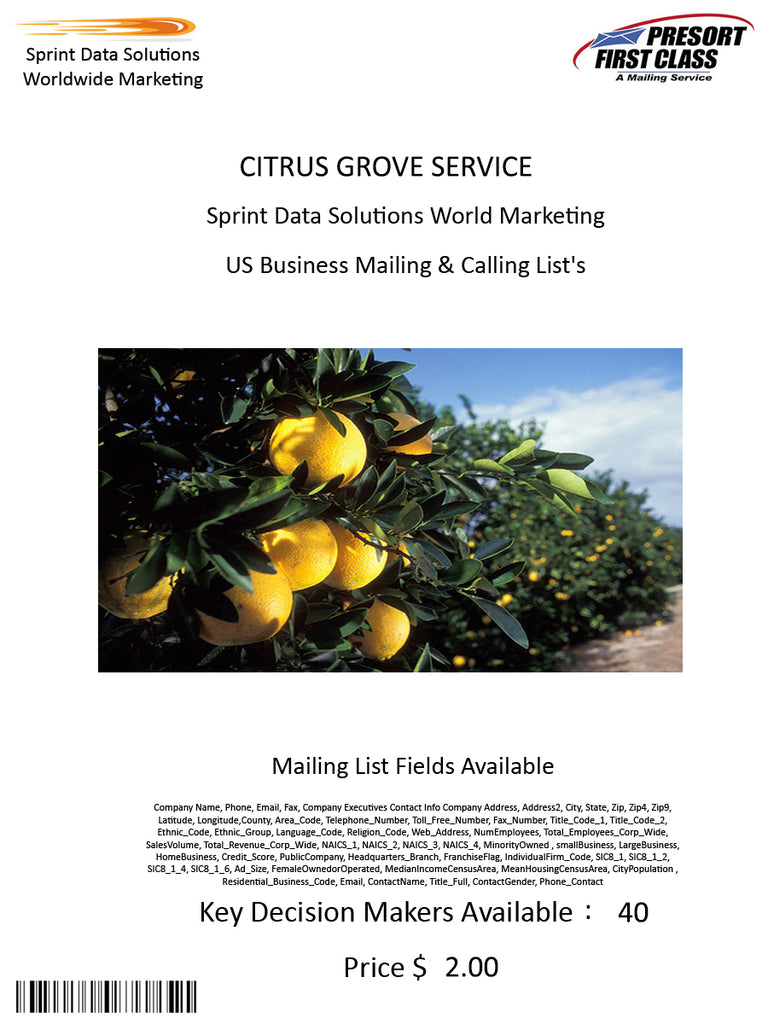 CITRUS GROVE SERVICE