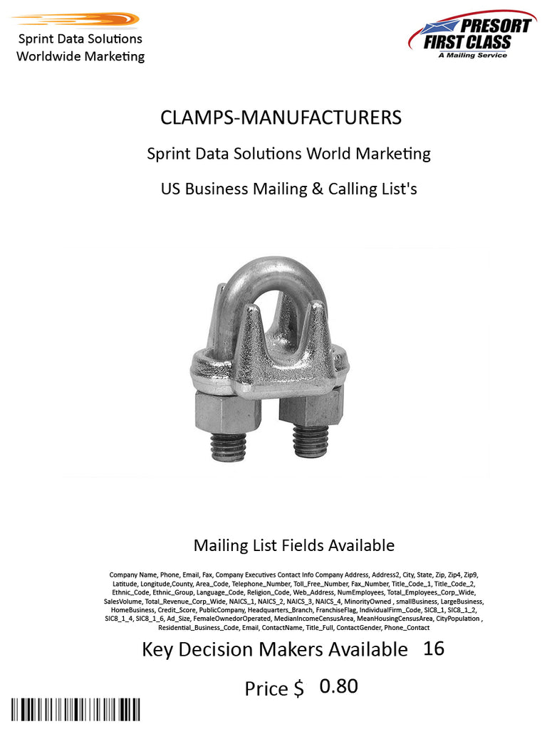 CLAMPS-MANUFACTURERS