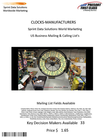 CLOCKS-MANUFACTURERS