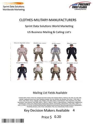 CLOTHES-MILITARY-MANUFACTURERS