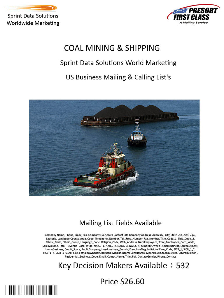 COAL MINING & SHIPPING