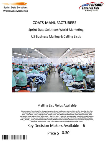 COATS-MANUFACTURERS