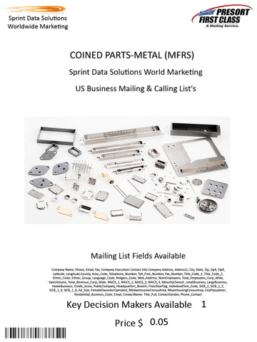 COINED PARTS-METAL (MFRS)