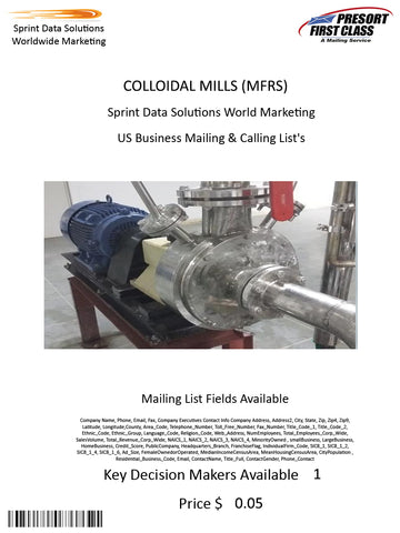 COLLOIDAL MILLS (MFRS)