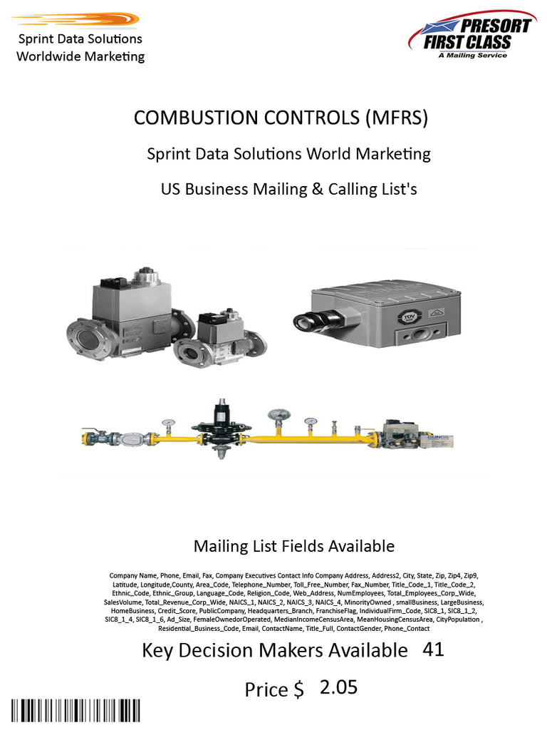 COMBUSTION CONTROLS (MFRS)