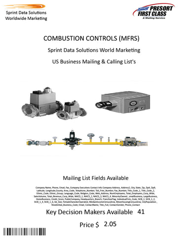 COMBUSTION CONTROLS (MFRS)