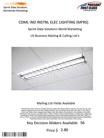 COML IND INSTNL ELEC LIGHTING (MFRS)