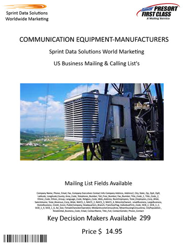 COMMUNICATION EQUIPMENT-MANUFACTURERS