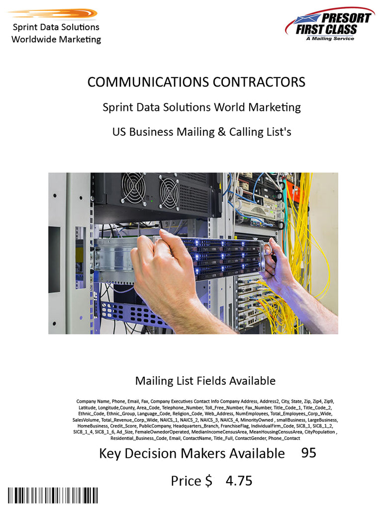 COMMUNICATIONS CONTRACTORS