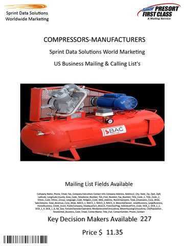 COMPRESSORS-MANUFACTURERS