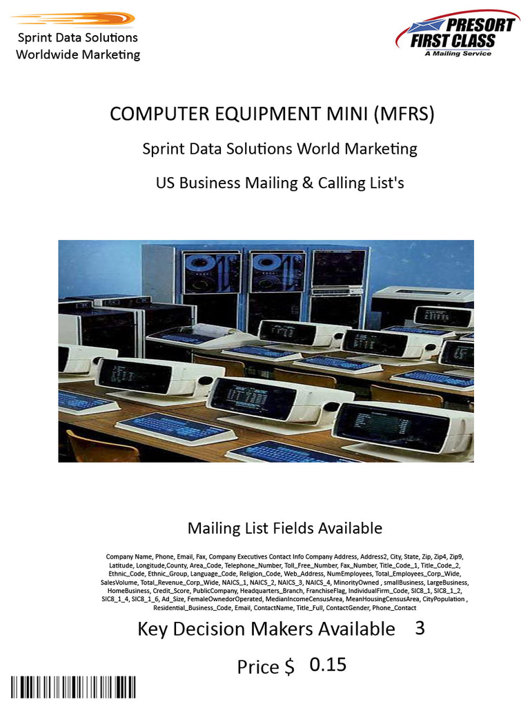 COMPUTER EQUIPMENT MINI (MFRS)